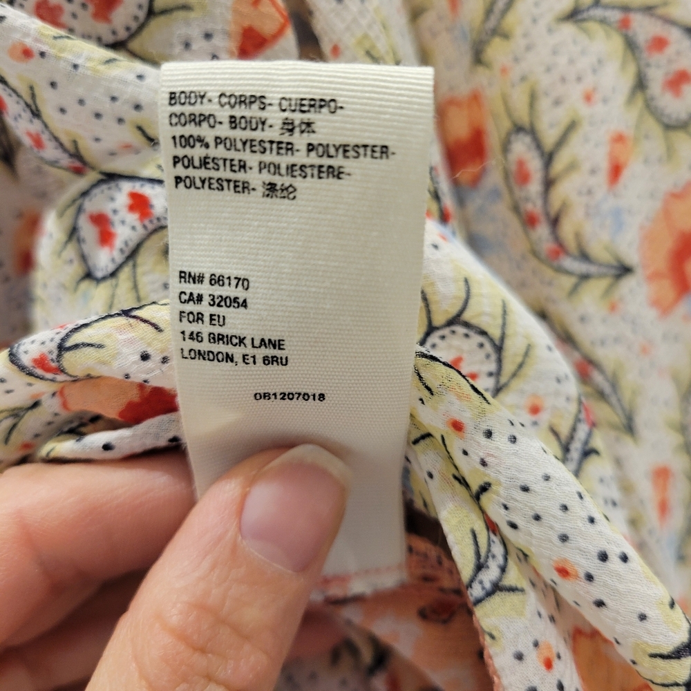 Free People Dani Light Combo Button Down Paisley Floral-Print - Picture 5 of 9